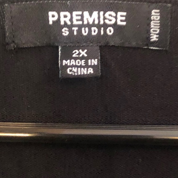 Premise studio 3/4 sleeve black pearl button sweater 2X - Picture 2 of 6